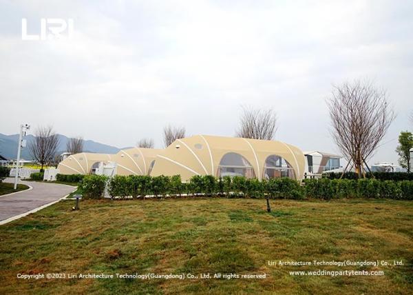 Outdoor Waterproof Luxury Glamping Tents Shell Shape For Bathroom