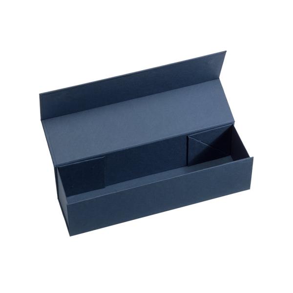 Blue Magnetic Snapshut Champagne Bottle Box 33*9*9cm Folding Type