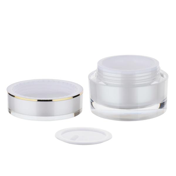 50g tarro de crema cosmética vacío Personalizable Plástico blanco Transparente Acrílico tarro de crema