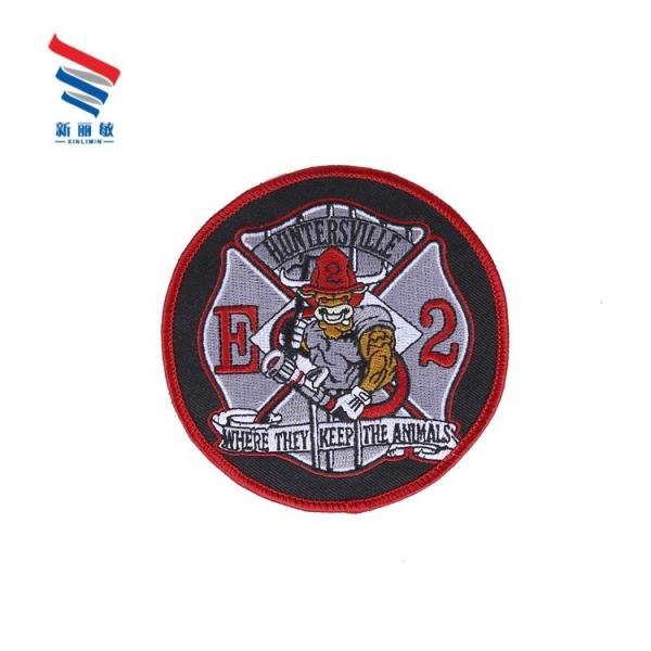 Custom iron on twill heat cut eye embroidery patch for garment accessory