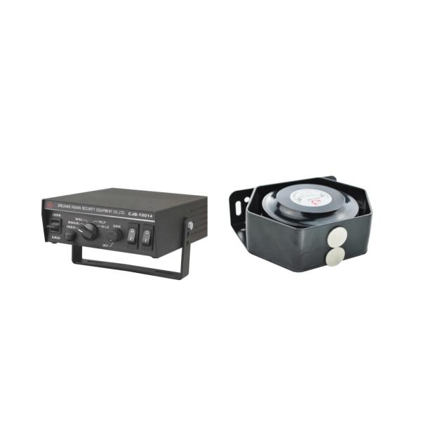 Рожок сирены диктора ПА полиции тона ПХАСЭР, сигнал тревоги электронного громкого автомобиля предупреждающий