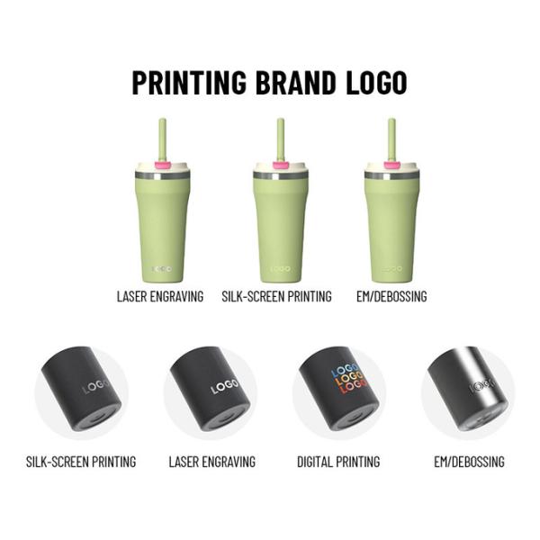 Bouteilles à vide en acier inoxydable en vrac sur mesure 12 oz par poignée.