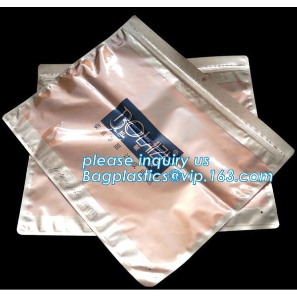 flat fresh food/dry food aluminium foil pop corn zipper bag,  Storage For Saving Clothes Laminated Custom Vacuum C