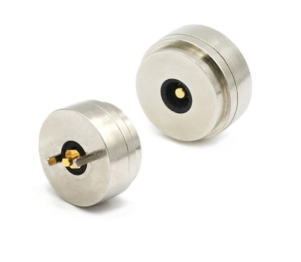 DC12V Magnetic Pogo Pin Waterproof Right Angle Dip Spring Loaded Connector