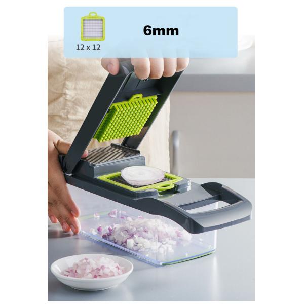 Metal Vegetable Chopper Onion Cutter Multifunctional Slicer Grater With Colander Basket