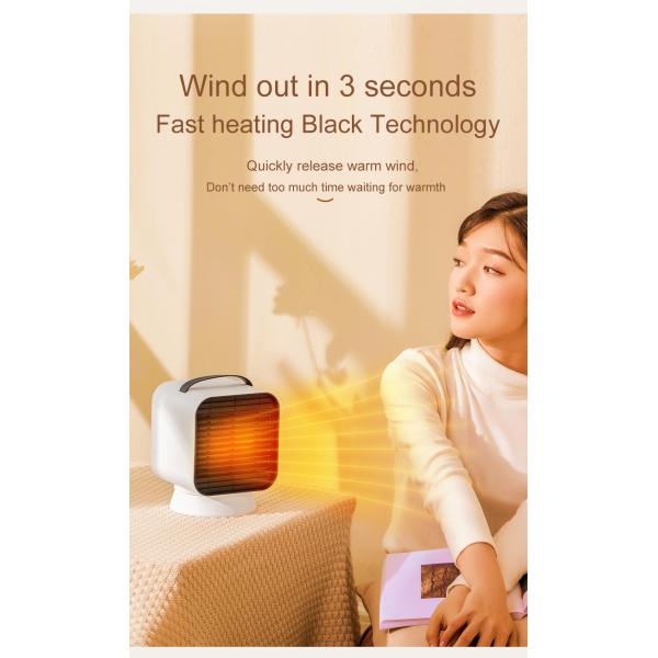 Чернота регулируемого вентилятора калорифера термостата 3S PTC портативного керамического электрическая мини