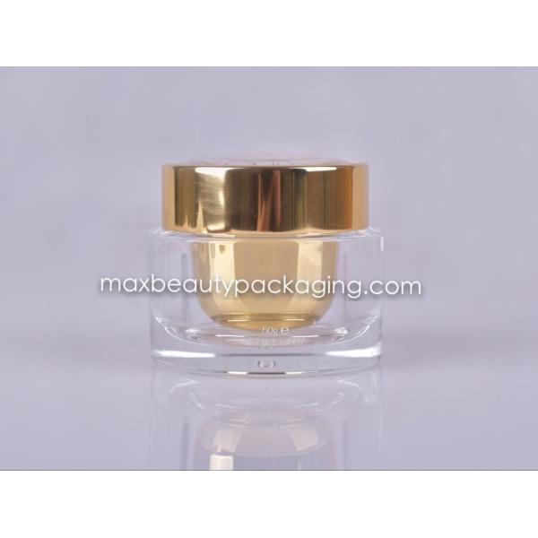 top quality PMMA cream jar 15g 30g 50g plastic acrylic cream jar UV coating acrylic cream jar cosmetic packaging