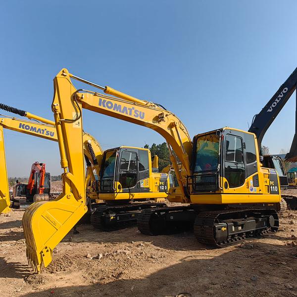 11Ton Used Komatsu Excavators PC110-8 Digger Earth Excavating Equipment