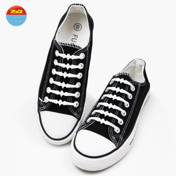 Easy To Handle Silicone Gifts Shoelaces No Tie Flat Custom Printed Logo