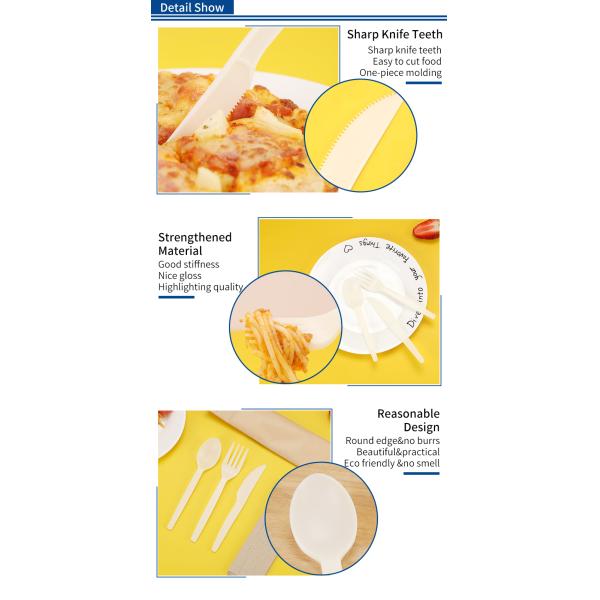 Disposable Plastic Eco Friendly Cornstarch Cutlery OEM ODM