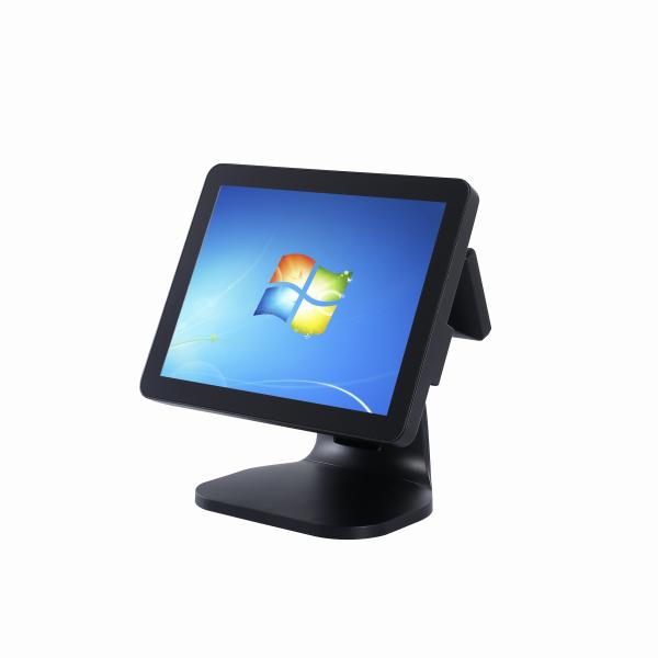 Restaurant Cash Register Systems With VFD , Full Flat Dual Screen Pos System
