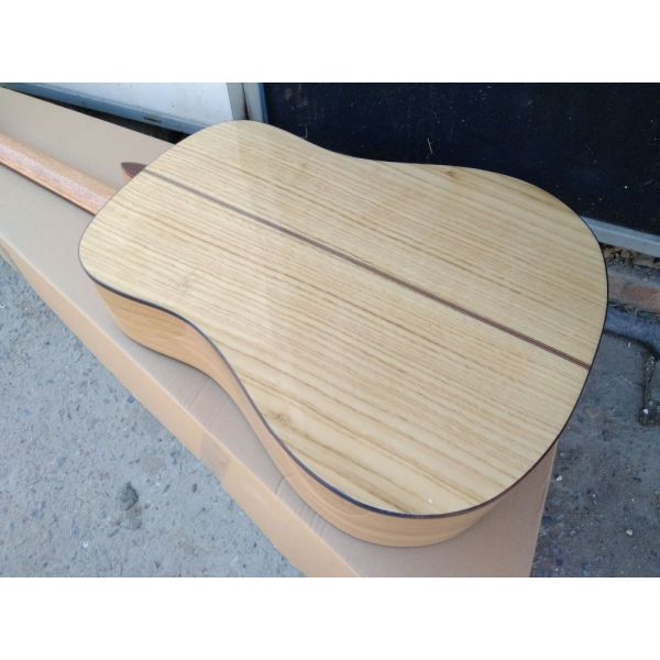AAAA handmade all Solid OKA guitar dreadnought body guitar imported wood soundhole EQ D acoustic electric guitar