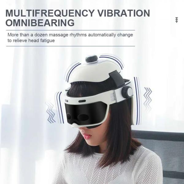 Home Use APP Control Intelligent Head Massager Head Eye Relax Built In Music Bluetooth