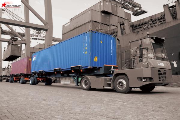 2 Axles 20feet 40feet Skeletal Semi Trailer Driving Safety And Functionality