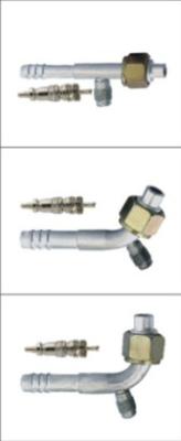 #6 #8 #10 #12 Al joint with R12 valve (Female O-Ring)/Straight 45° 90°Shape / auto air conditioning hose fitting