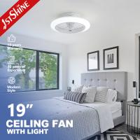 19 pulgadas del LED de fan de techo, fan de techo rasante del soporte del motor reservado de DC con la luz