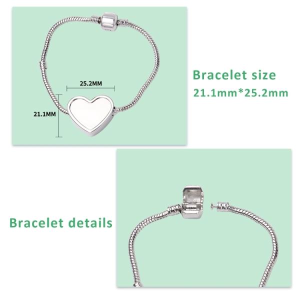Personalized Sublimation Angel Wings Bracelet With Printable Metal Insert Creative Sublimation Souvenir Gift