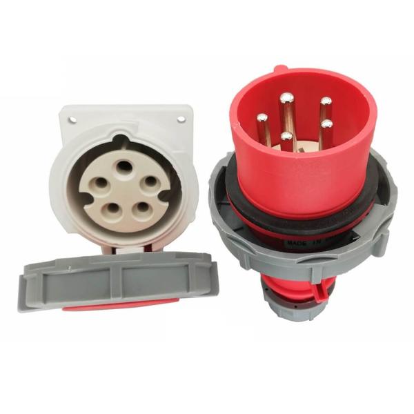 Водоустойчивые промышленные гнезда 5Pins тип установки панели 16Amp и 32Amp 3P+N+E штепсельной вилки IP67