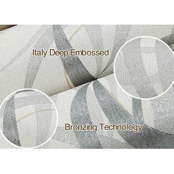 Embossed Asian Inspired Wallpaper , Leaf Pattern Washable Vinyl Wall Coverings