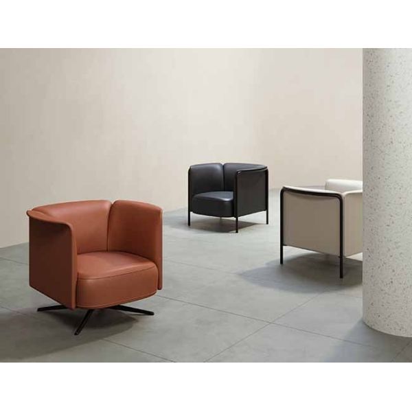 Fabric Silicone Leather Lounge Chair Single Seater Comfortable For Hotel Office