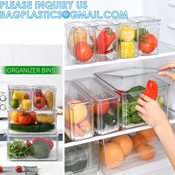 Plastic Storage Bins With Lids X-Large – Perfect Kitchen Or Pantry Organization, Fridge, Cabinet Organizers