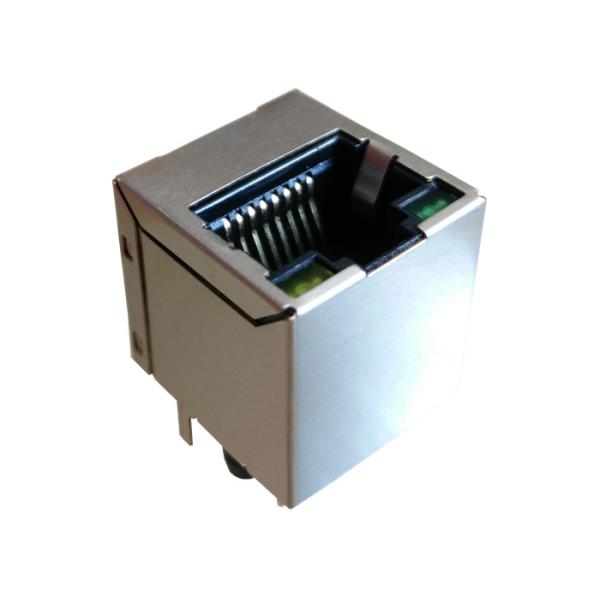Vertical RJ45 Jack With LED, ARJC07-111071A 10/100 Magnetic Integrated Rj45 Jack
