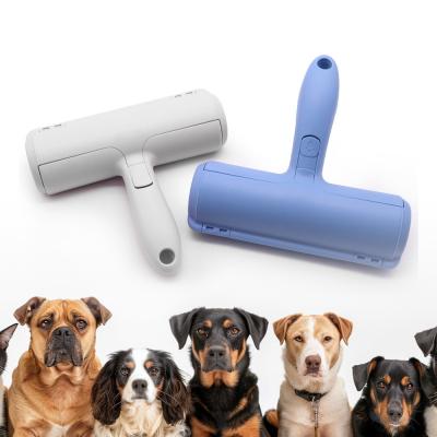 Blue ABS Nylon Fiber Pet Hair Remover Roller Thorough Dog Hair Roller
