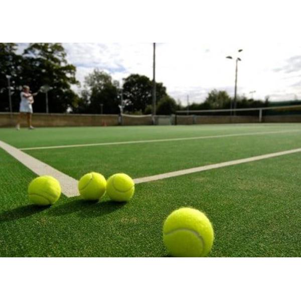 19mm Pile Height UV Resistant Pattern Artificial Grass White Line for Gym and Golf with Non-infill Installation