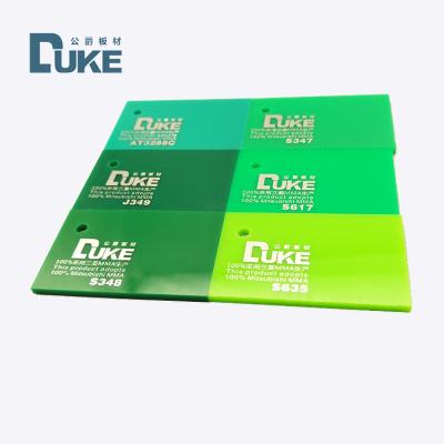 EN263 Folhas acrílicas de vidro plexiglás verde fundido para caixa de luz