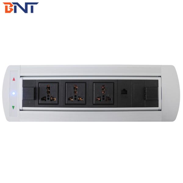 BNT CAT6 network motorized overturn 180 degree table power outlet
