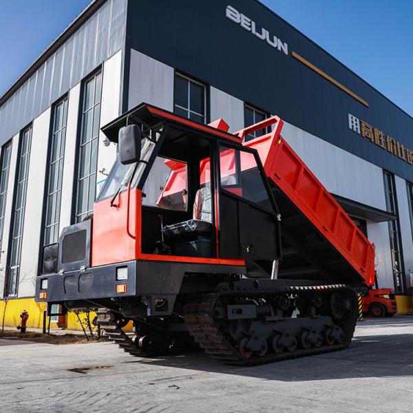 12 Ton Mud Road Tracked Diesel Crawler Dumper Truck Engine Powered Engineering Rubber Tracks
