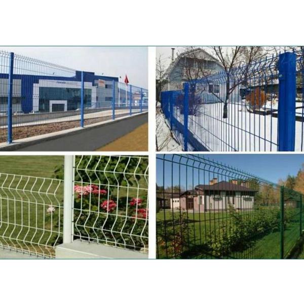 PVC Coated 3 D Folds Welded Wire Mesh Fence / Decorative Garden Mesh Fencing