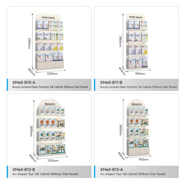 Mom & Baby Store Showcase Silk Screen Logo Display Racks for Maternity Store Design and Customized Shop Stand