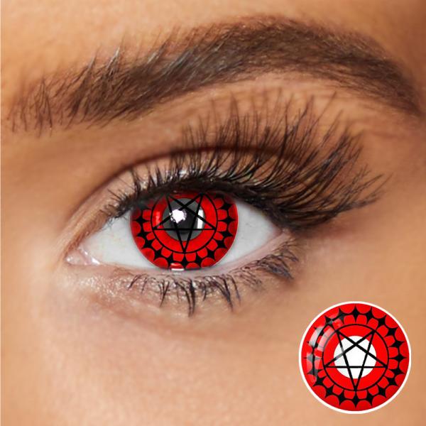Содержание воды хеллоуина сумасшедшее покрашенное 40% контактных линзов Cosplay OEM мягкое