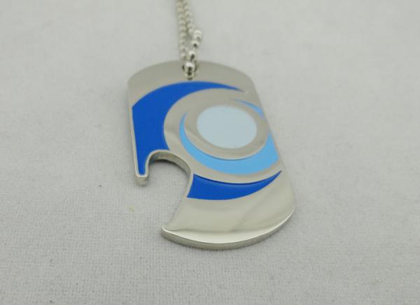 Custom Logo Personalised Dog Tags With Bottle Opener , 800*2.4mm Ball Chain