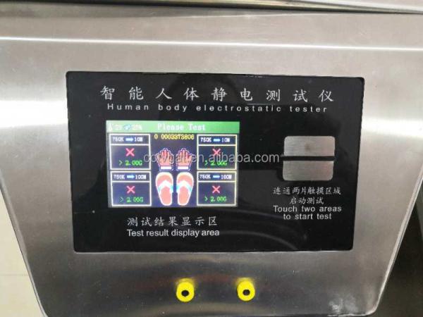 Testeur ESD de bande de poignet et de chaussures avec écran LCD de 4,3 pouces 750KΩ-100MΩ