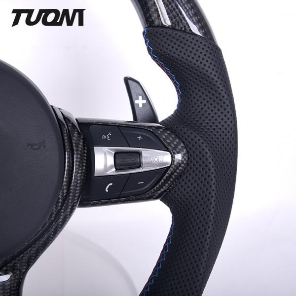 45cm Bmw Carbon Fiber Steering Wheel Custom Shape Thong Trim
