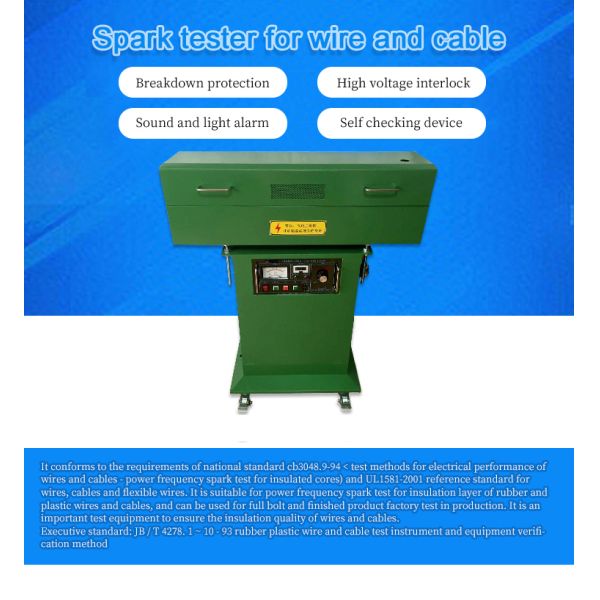 Latest Electronic Spark Tester for Wire and Cable 220V Insulation Wrap 1-Year Warranty