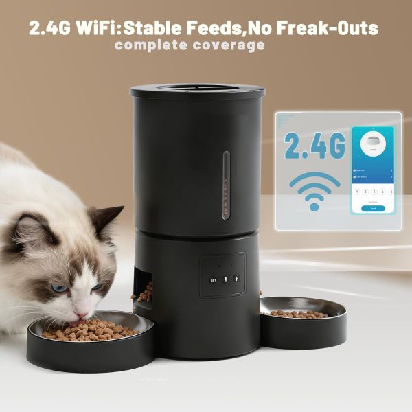 Large Capacity WiFi Automatic Pet Feeder with HD Monitoring Camera