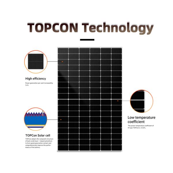 210mm N-type Mono-crystalline Solar Panels 560W 570W 580W for Solar Power System