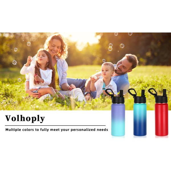 Volhoply 18oz Stainless Steel Insulated Water Bottle Wide Mouth