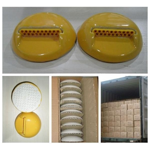 Ceramic Road Stud with Double Common Reflector and 20tons+ Anti-corrosion for Highway Safety