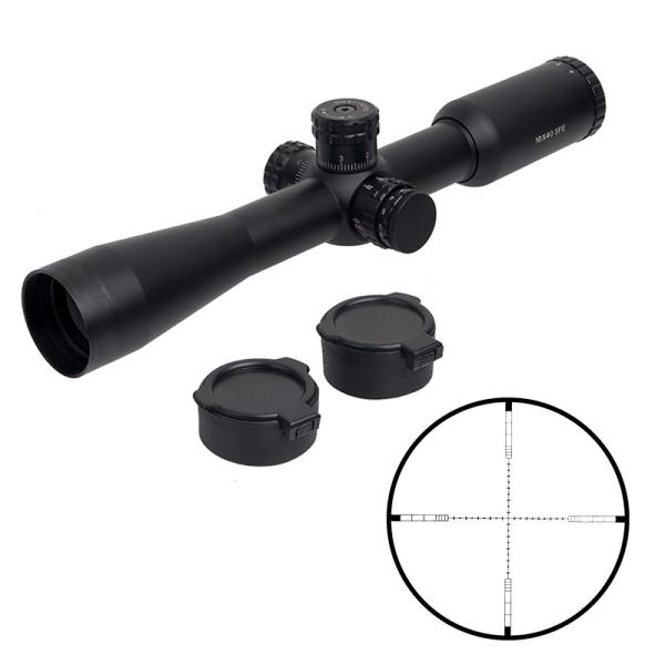 Fogproof 10X40SFE Riflescope Illuminated Hunting Scope 1 / 8MOA 30MM Tube