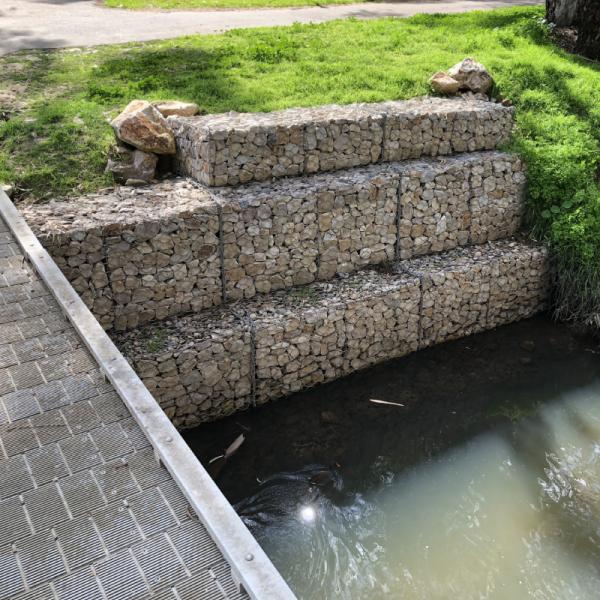 Подпорная стенка корзин Gabion оцинкованной стали сплетенная проводом