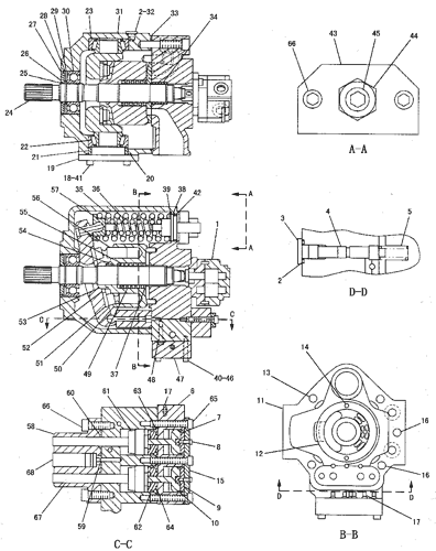 1505811 Main Excavator Hydraulic Pump For TQ 306D 307 308B C