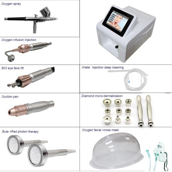 Машина 8 двигателя Aqua гидры лицевая в 1 приборе терапией кислорода кожи