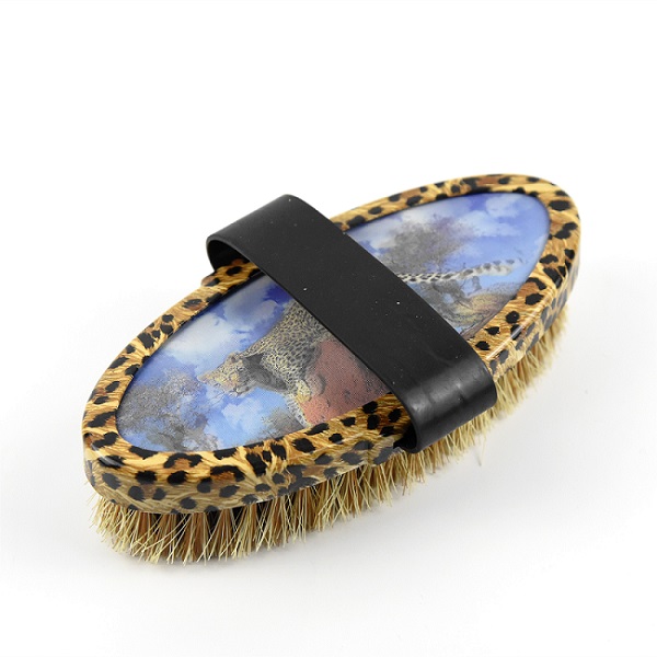 Custom Pattern Personalized Horse Brushes Plastic 10*5cm With PVC Ribbon