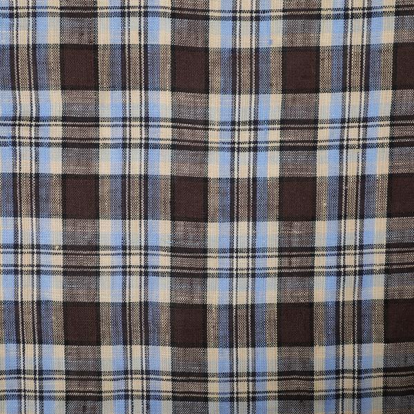 2025 Summer Hot Sale Pure Linen Shirting Fabric Manufactures Lurex Yarn Dyed Grid Fabric with Rich Colors