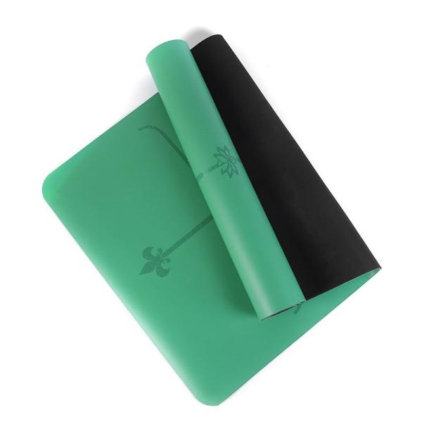 100% Natural Rubber Yoga Mat, Non toxic Natural Rubber for Gym,  Excercise Mat with Body alignment lines