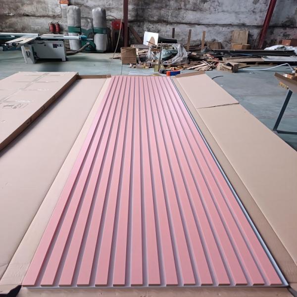 High Density PET Wood Acoustic Slat Panels 1220*2440mm Standard Size